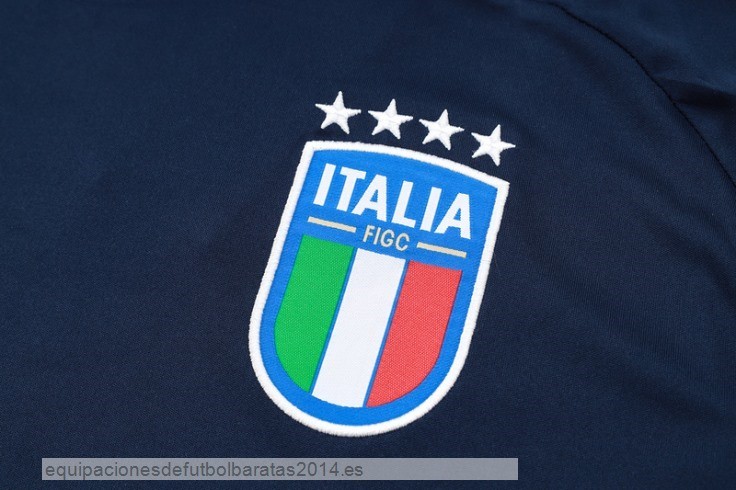 Nuevo Entrenamiento Conjunto Completo Italia 2024 Azul Marino Baratas